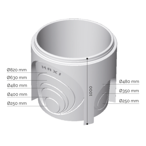 Fond UNIVERSEL - Modèle MAXI H.1000 - Emboîtement Ø1000 "standard"