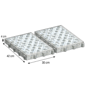 Dalle podotactile TACTILGRIP 4 EXTRA LIGHT - Coloris Blanc Fjord