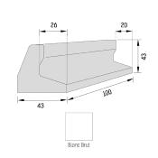 Bordure CITYPPROTECT - Type GS1 - 1m - Blanc