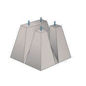 Massif de candlabres STABIL 720 - Mts 9  11m - Entraxe 300*300