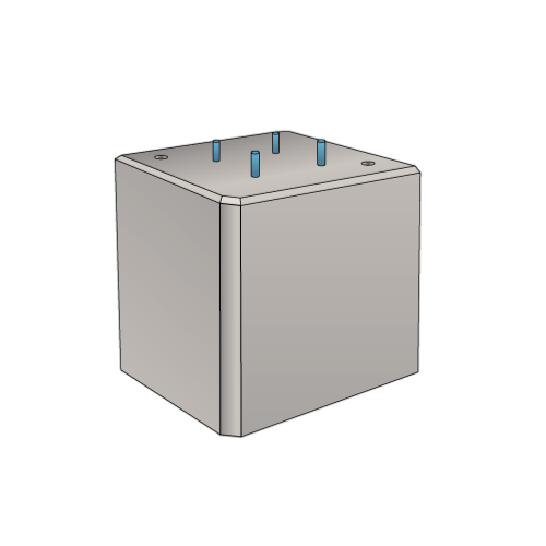 Massif Provisoire MP 900 kg - Tiges d'ancrages filetées Ø24 mm