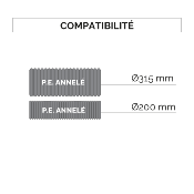 Fond UNIVERSEL - Modèle MULTI H.600 - Emboîtement Ø1000 "standard"